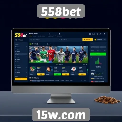 Avaliação da interface do site 558bet